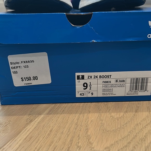 New in box adidas ZX 2k boost size 9.5.